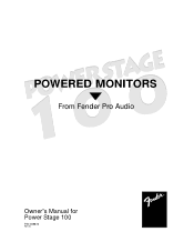 Fender PowerStage 100 Owners Manual