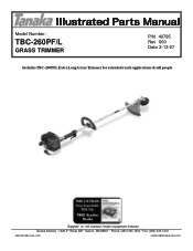Tanaka TBC-260PF Parts List