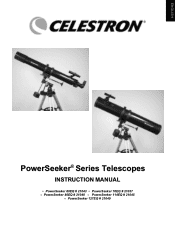 Celestron PowerSeeker 80EQ Telescope PowerSeeker 60, 70, 80, 114, 127 EQ Manual (English, French, German, Italian, Spanish)