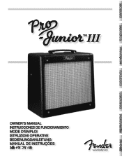 Fender Pro Junior III Pro Junior™ III Owner s Manual