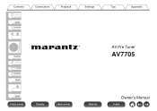 Marantz AV7705 Owners Manual English
