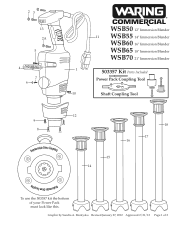 Waring WSB55 Parts List and Exploded Diagram