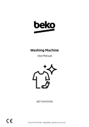 Beko WEY94P64E Owners Manual