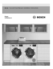 Bosch WTW87NH1UC Use and Care Manual