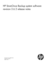 HP D2D2504i HP-StoreOnce v3.6.2 software release notes (BB852-90944, July 2013)