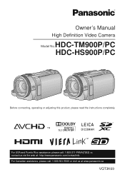 Panasonic HDCTM00P/PC HDCHS900P/PC User Guide