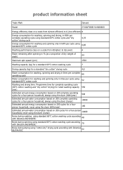Zanussi Z716WT83BI Product information sheet