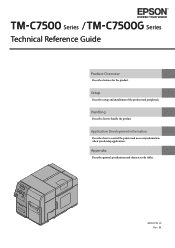 Epson ColorWorks C7500 Technical Reference Guide