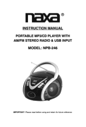 Naxa NPB-246 NPB-246 English Manual