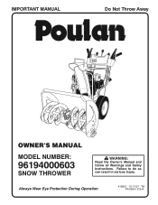 Poulan 96194000603 User Manual