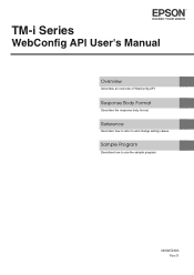 Epson TM-T70-i TM-i WebConfig API Users Manual For TM-i firmware ver.4.1