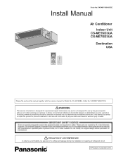 Panasonic CS-ME5SD3UA install manual