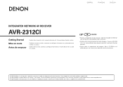 Denon AVR-2312CI AVR2312CI_GettingStarted