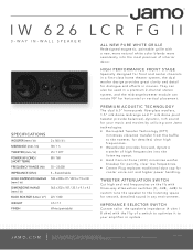 Jamo IW 626 LCR FG II Cut Sheet