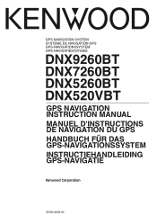 Kenwood DNX5260BT User Manual