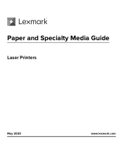 Lexmark XM1242 Paper and Specialty Media Guide PDF