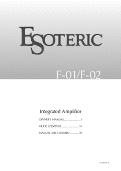 Esoteric F-02 / F-02 Owners Manual EN FR SP