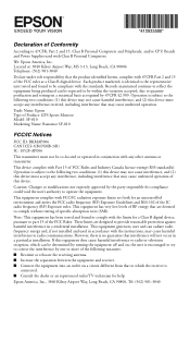 Epson SF-810B Declaration of Conformity
