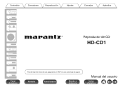Marantz HD-CD1 HD-CD1 Owners Manual - Spanish