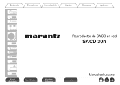 Marantz SACD 30n User Guide Spanish