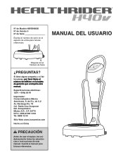 HealthRider H40v Vibration Spanish Manual