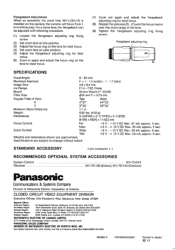 Panasonic WVLZ10 WVLZ10 User Guide