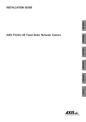 Axis Communications P3365-VE P3365-VE Network Camera - Installation Guide