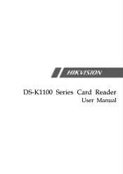 Hikvision DS-K1102AMK User Manual
