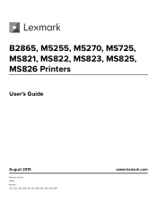 Lexmark MS725 Users Guide PDF