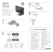 HP P22v Quick Setup Guide