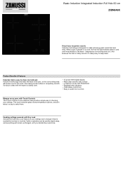 Zanussi ZIBN646K Specification Sheet
