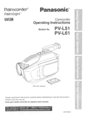 Panasonic PVL61 PVL51 User Guide