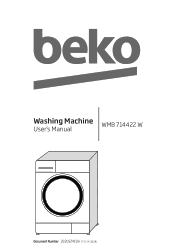 Beko WMB714422 User Manual