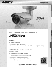 Ganz Security ZN-B2MTP-2 PixelPro TI Bullet Specifications
