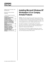Compaq 7400 Installing Microsoft Windows NT Workstation 4.0 on Compaq Armada Products