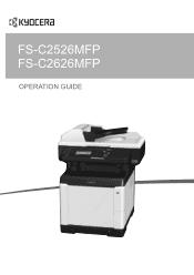Kyocera ECOSYS FS-C2626MFP FS-C2526MFP/C2626MFP Operation Guide