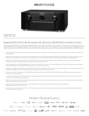 Marantz SR7015 Product information Sheet