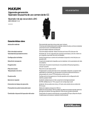 LiftMaster JDC JDC Data Sheet - Spanish