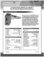 Panamax MIW-VGA Datasheet