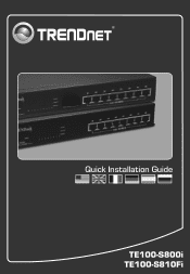 TRENDnet TE100-S800I Quick Installation Guide