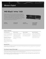 Western Digital Black NVMe SSD Drive Specification Sheet
