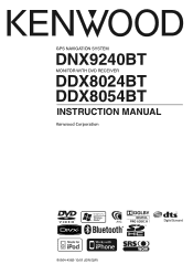 Kenwood DDX8054BT User Manual