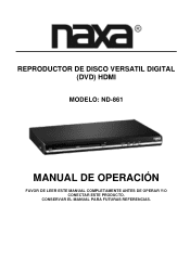 Naxa ND-861 ND-861 manual - Español