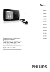 Philips SA3225 User manual