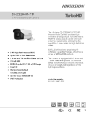 Hikvision DS-2CE16H8T-IT3F Data Sheet
