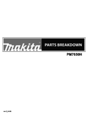 Makita PM7650H PM7650H Parts Breakdown