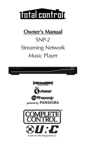URC SNP-2 Owners Manual