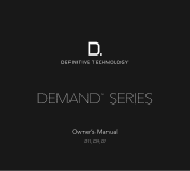 Definitive Technology D9 DemandSeries-Manual-EN-FR