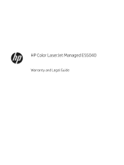 HP Color LaserJet Managed E55040 Warranty and Legal Guide