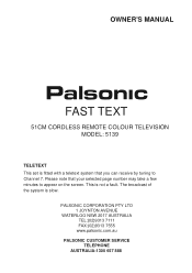 Palsonic 5139 Owners Manual